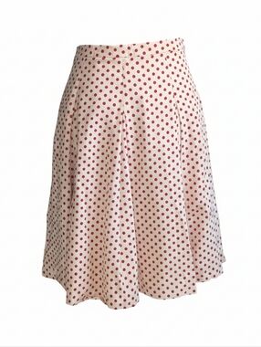 St. John Collection Silk Polka Dot Pleated Skirt Size 2